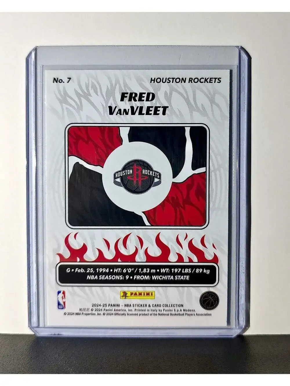 Fred VanVleet 2024-25 Panini NBA #7 Sticker Card Houston Rockets